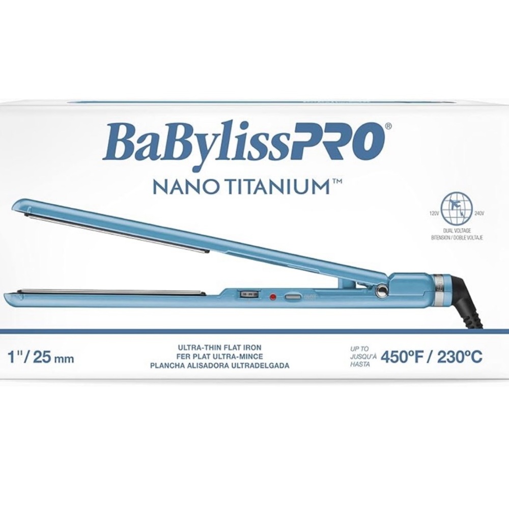BaByliss Nano Titanium Hair Straightener - Blue